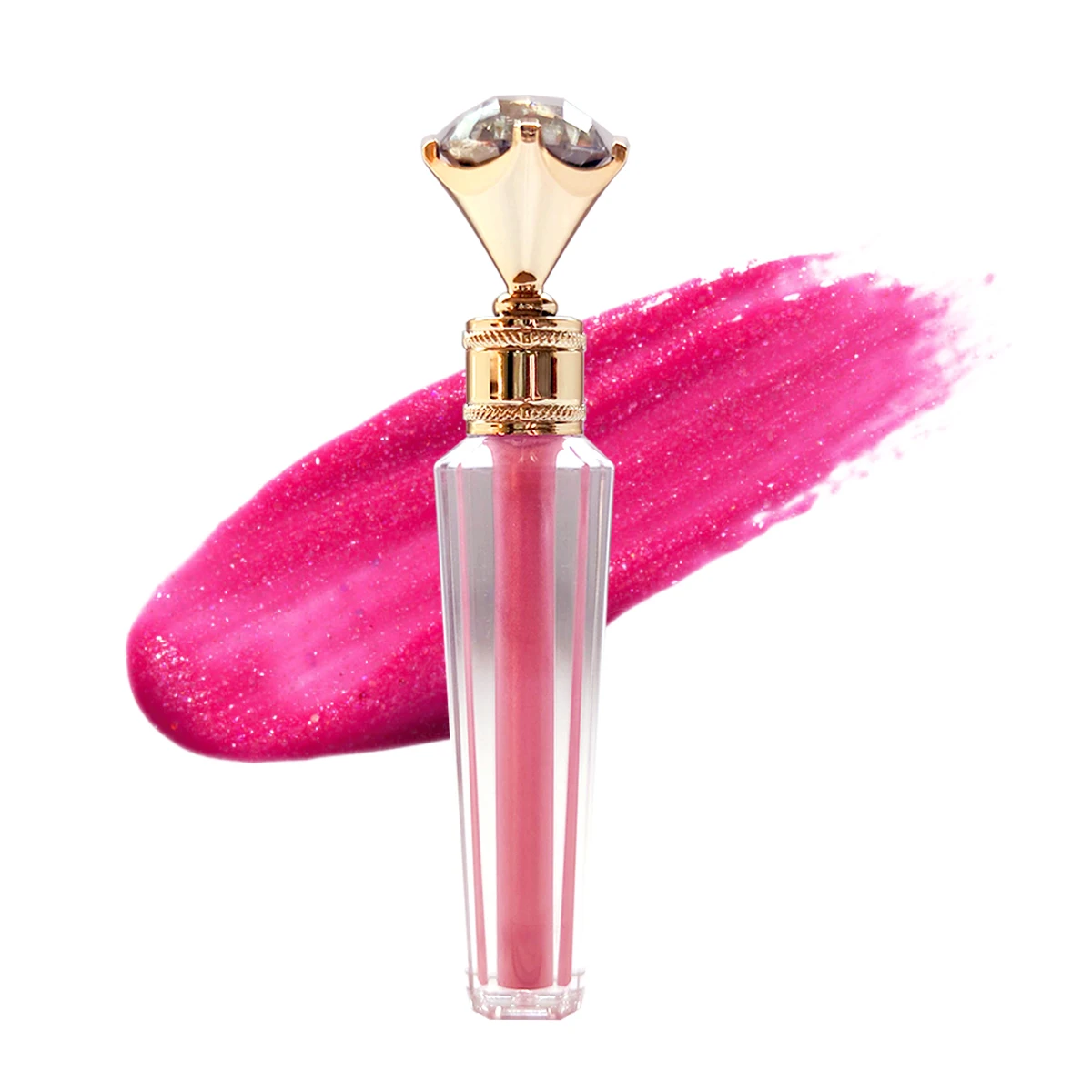 

Best selling lipgloss vendor glossy glitter rhinestone lipgloss tubes