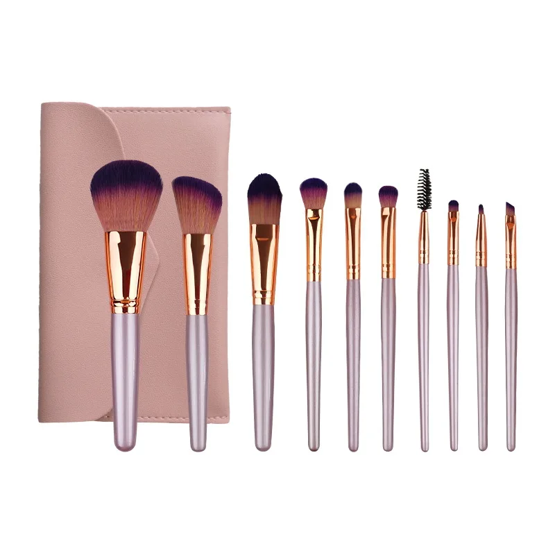 

Wholesale Makeup Brush Set Professional Cosmetic Brush Makeup Set Wood Handle Vegan Blush Eyeshadow Powder Brush Set, Show as picture or can customized