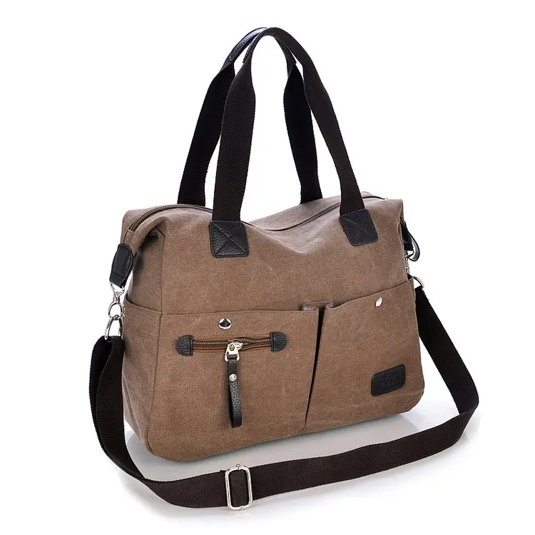 Men Leisure outdoor canvas travel gym shoulder handbags women gym bags