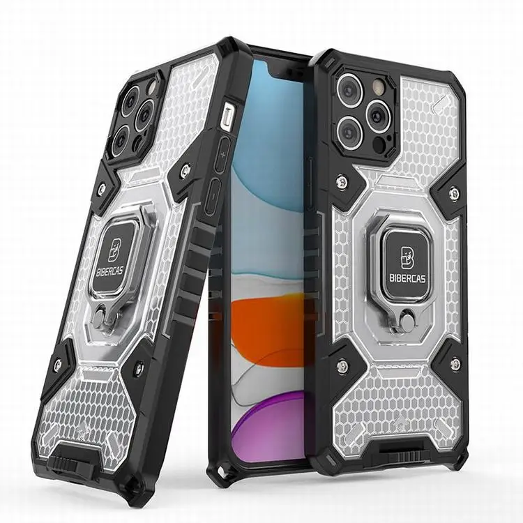 

Wholesale High Quality Cell Phone Back Cover For iPhone X Cases Hybrid Armor Car Adoption Magnetic Shockproof Metal Finger Ring