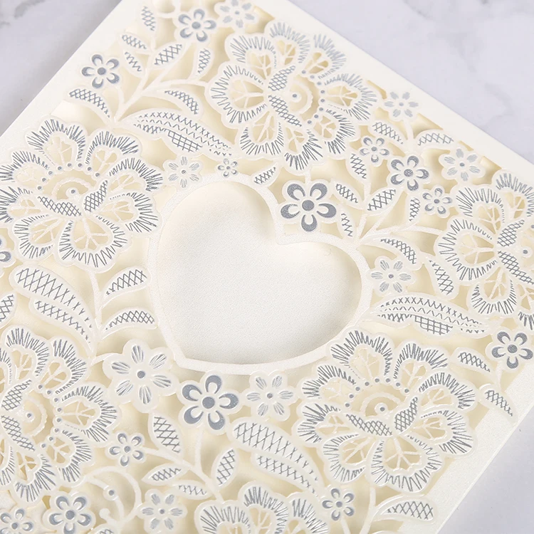 
luxury wedding invitations , heart shaped beige wedding invitations luxury 
