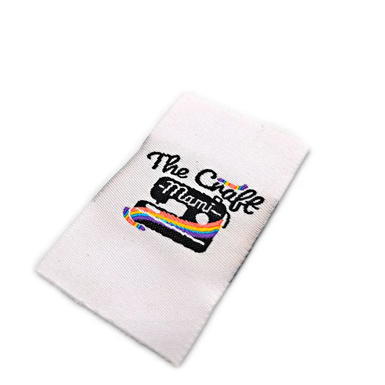 

High quality custom woven garment Jeans Clothes woven label, Custom color