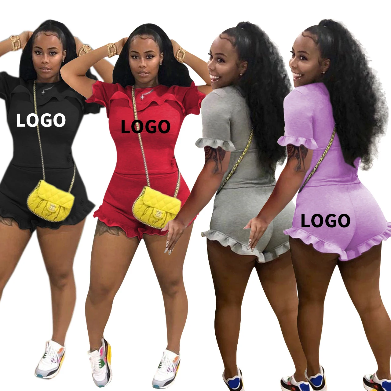 

neon clothing Wholesale Price Agaric Edge Elegant Conjunto elegante de mujer 2 Piece Set Women Clothing 2021 Two Piece Pants Set