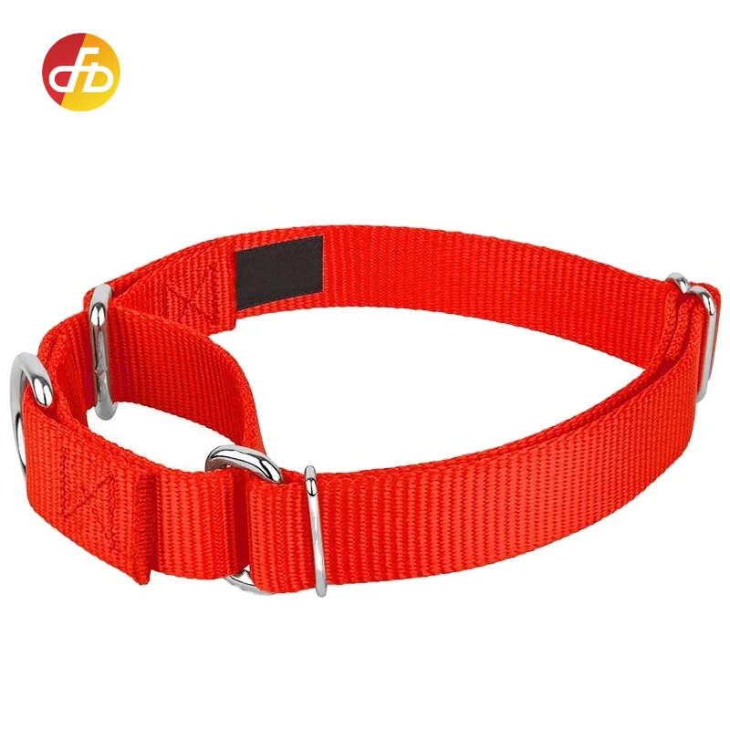 

Wholesale Pastel Nylon dog collars metal buckle big dog martingale dog collars, Customized color