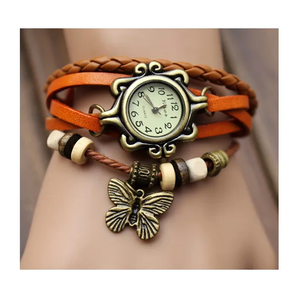 

European and American Korean fashion student retro female trend bracelet watch Mori female watch butterfly bracelet watch