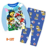 

Hot sale new arrivals China kids clothing set cartoon 8-12 years 100% cotton boy long pyjamas