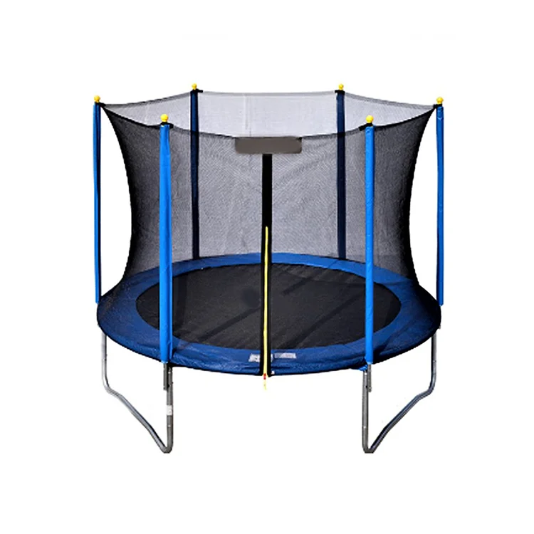 

Stainless Steel Round Trampoline 8ft Bungee Power Coating With Safety Net, Customized color