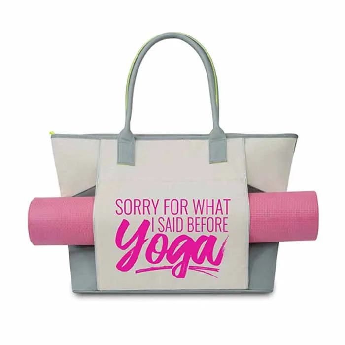 Yoga Tote Bag For Women Includes Space To Carry Sturdy Canvas Material