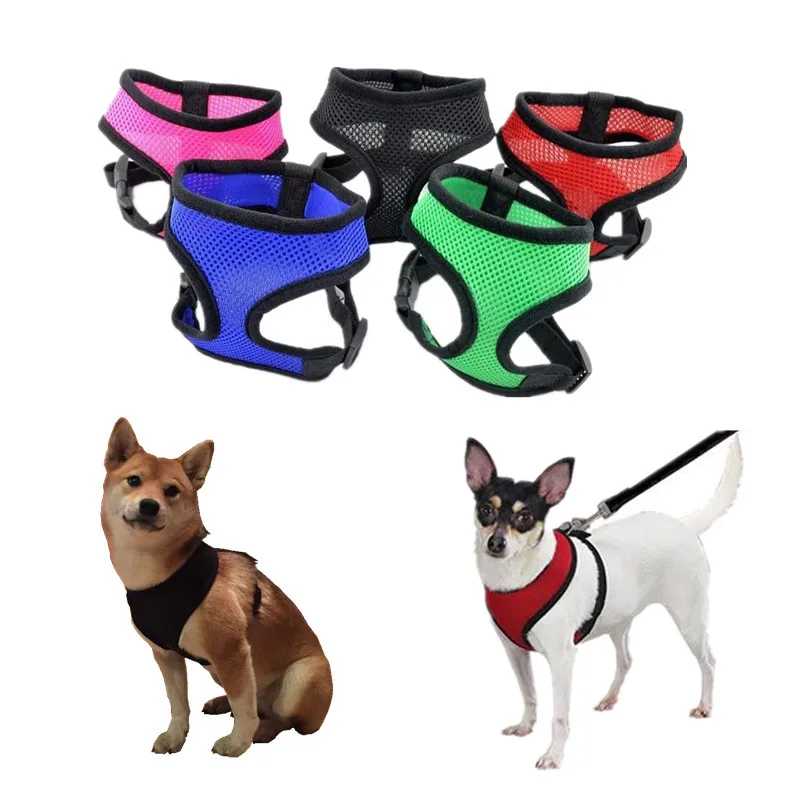 

Adjustable Soft Breathable Dog Cat Control Harness Nylon Mesh Vest for Pet puppy Collar Chest, Customized color