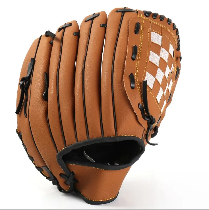 

Leather comfortable batting gloves baseball glove, Brown/black/pink