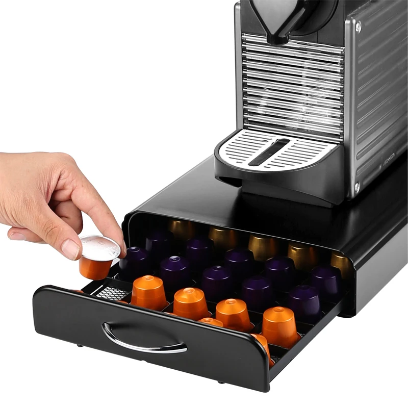 

50 Capsule Capacity Iron Nespresso Capsule Drawer Holder