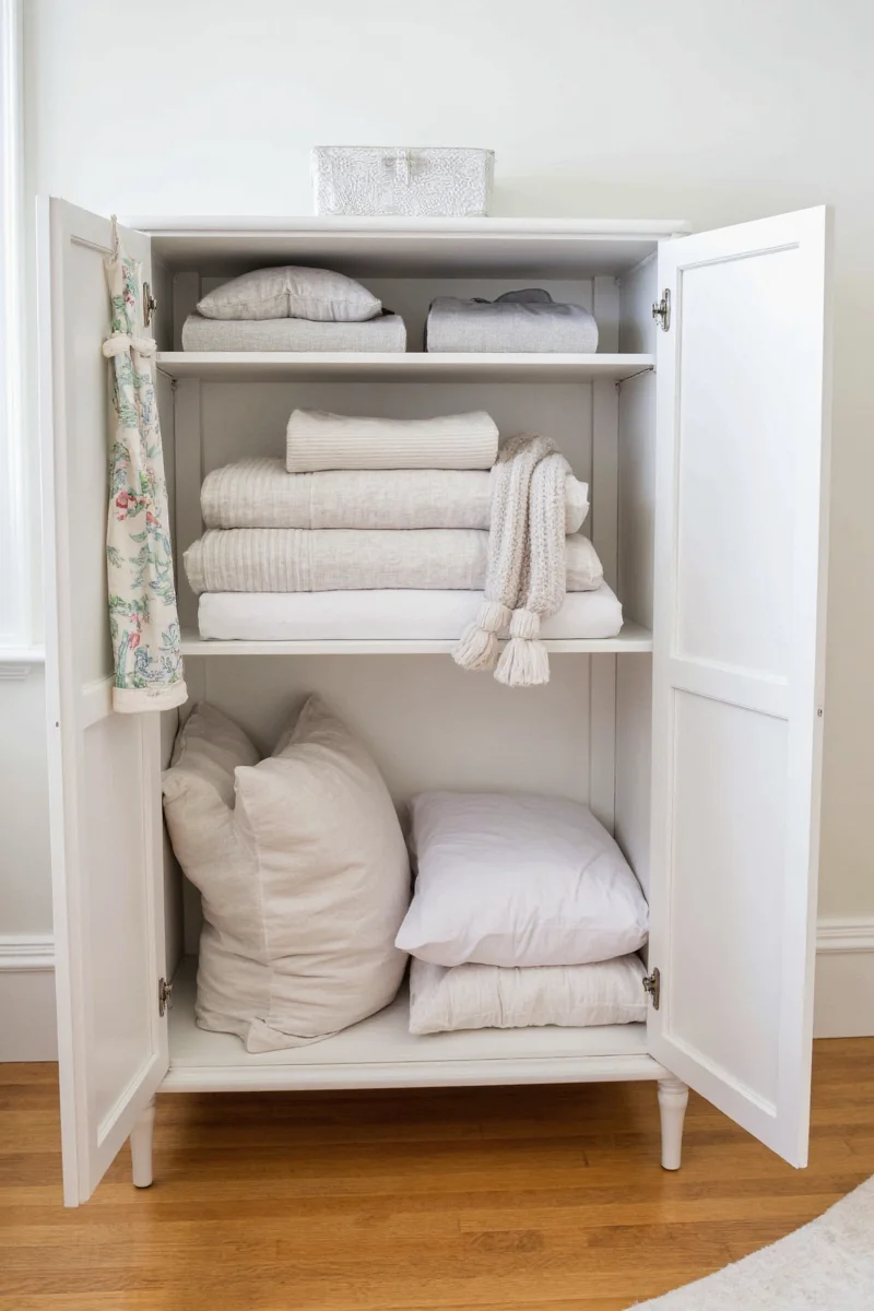 Modern bedding cabinet with sleek design
