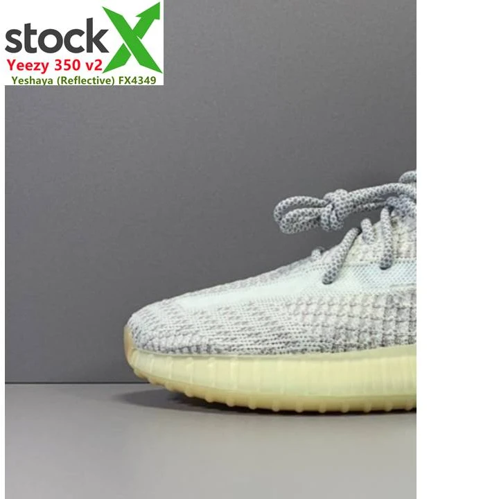 

New Arrival Original 1:1 Pk Quality Reflective Yeezy 350 V2 Style Yezy Yeshaya White Grey Casual Sneakers Shoes