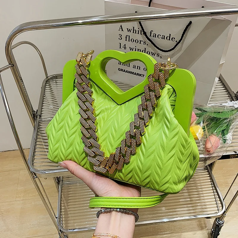 

2022 New Fashion PU Leather Hand Bags Hot Cross Chain Small Jelly Purses and Handbags Drop Shipping Lady Hand Bags