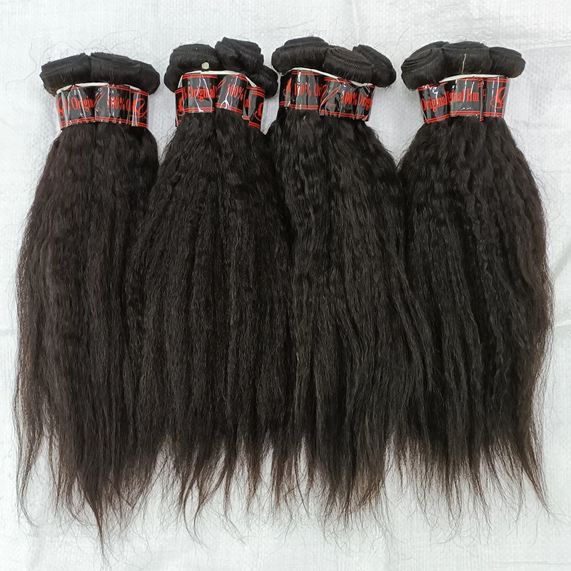 

LetsFly New style Kinky Straight Brazilian Human Hair Bundle With Wholesale Hight Quality For Extensions Free Shipping