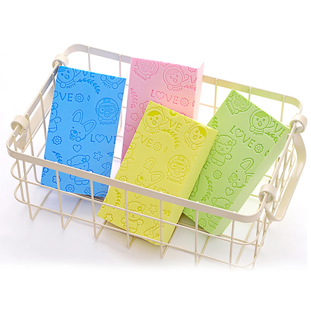 

Natural Baby Bath Sponge Body Massage Bath Scrub Exfoliating Sponge, Pibk/blue