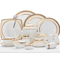 

Two Eight Ceramics Best Selling Durable Dinner Set Fine Bone China, Royal Embossment Dinnerware Sets, Tableware Dining Set*