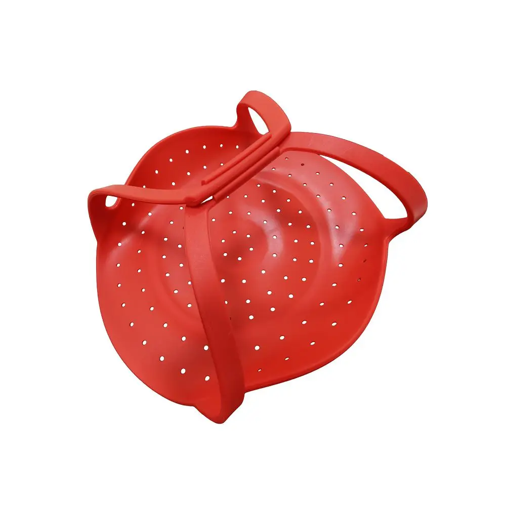 

XueXiang Heat-resistant household food grade large silicone steamer foldable lotus leaf steamer silicone steamer basket, Customized color