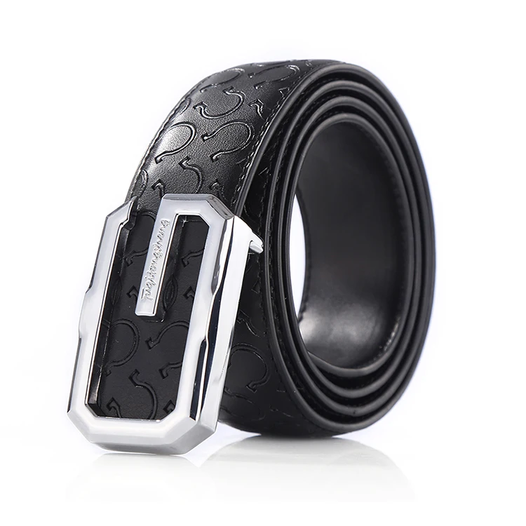 

Fashion Good Quality PU Leather Buckle Belt For Men, As photo