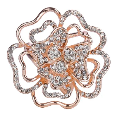 

Gold rhinestone buckle brooch women creative pearl flower brooch pin simple accessories, As pic