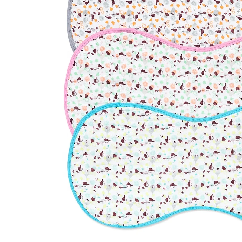 
Hot Sale 100% Organic Cotton Unisex baby Burp Bib 3 Pack Set Eating Drool Bibs Burp Cloth 