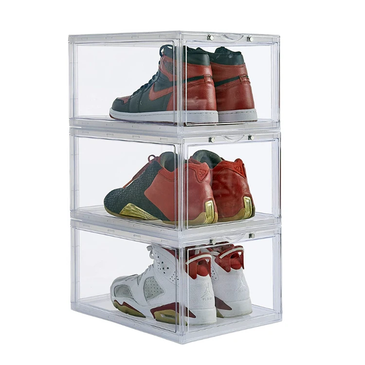 

Transparent sneakerbox air jordan shoe box cajas organizadoras, Transparent, black