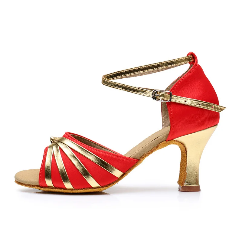 

Wholesale Women's Latin Dance Shoes Women Ladies Ballroom Dance Shoes for Women, Black, light skin, deep skin,white,red