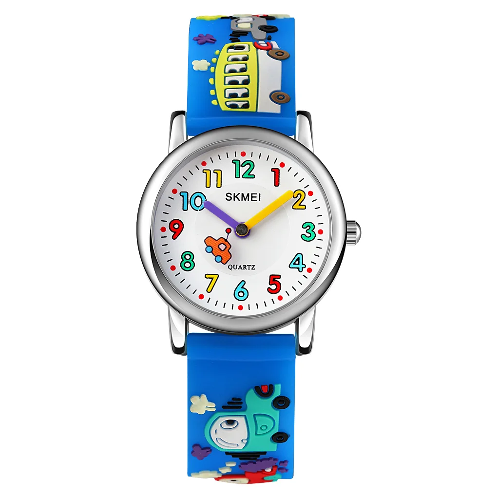 

SKMEI 1685 3ATM Waterproof Cartoon Pattern Lovely Unique Gift Kids Watches Quartz Watch, Blue,rose red