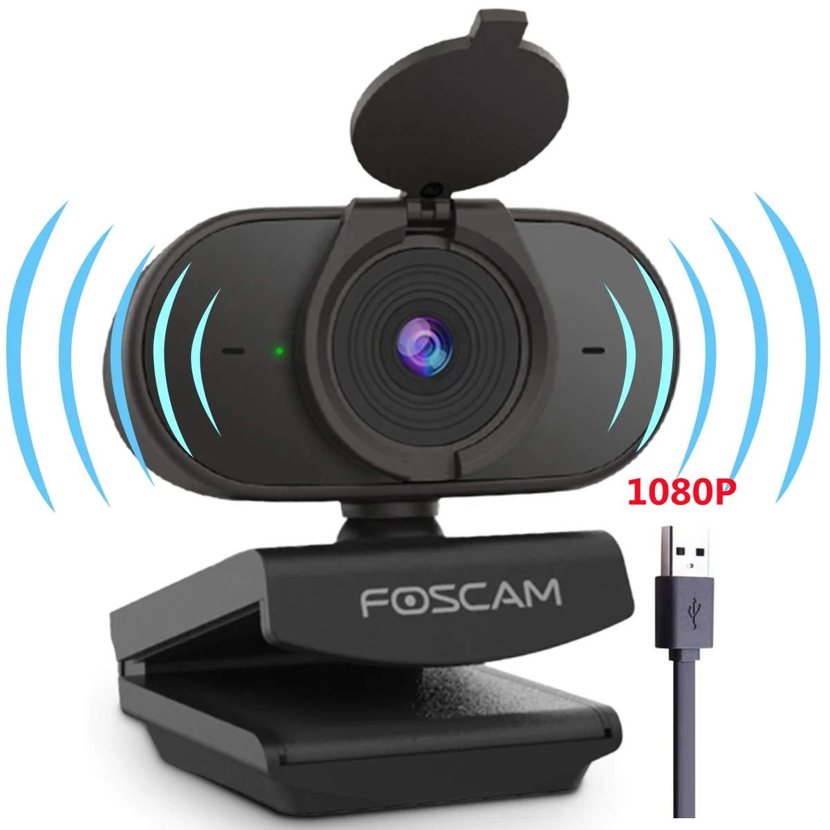 

Foscam customized real webcams usb 1080p/2K gaming webcam 30 fps web cam with mic and speaker