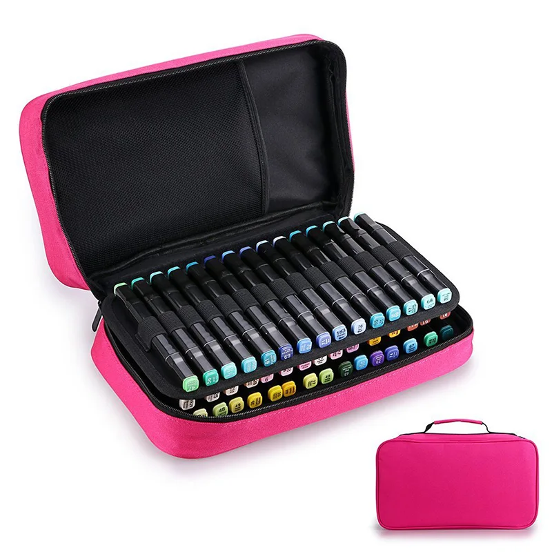
Coloring Pencil Case 60 Slots Pencils/Gel Pens Organizer Travel Case Zipper Carrying Portable Pencil Markers Pen Holder 