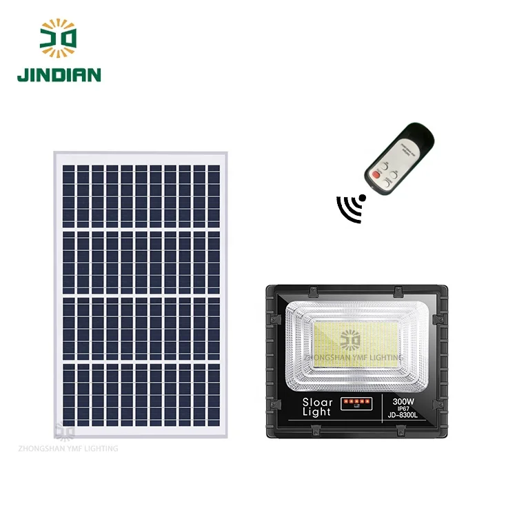 Jindian Hot Selling 25W 6V solar led flood light with motion sensor