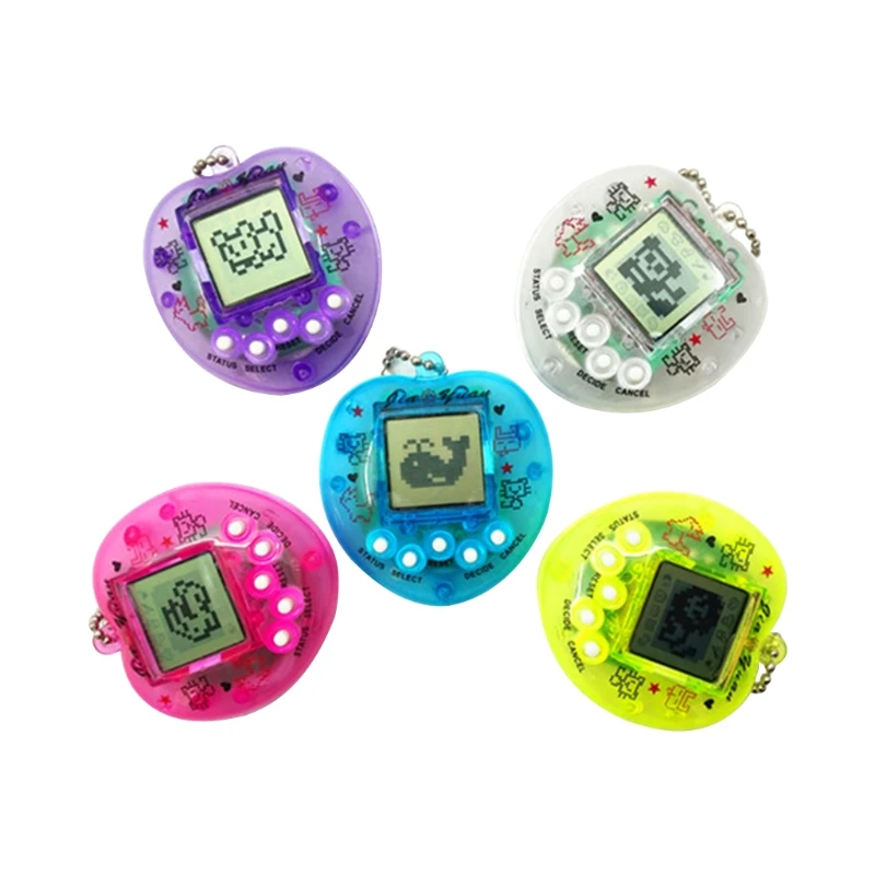 

Cute Heart Shape LCD Virtual Digital Pet Electronic Game Machine With Keychain