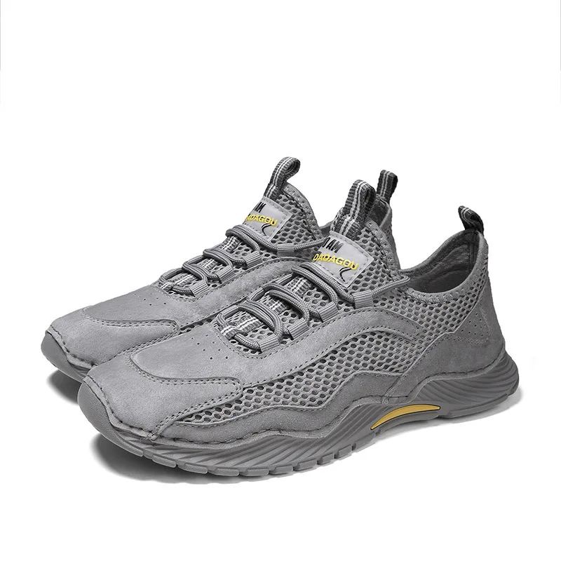 

Men's summer casual shoes single mesh hollow breathable shoes, 2 colors