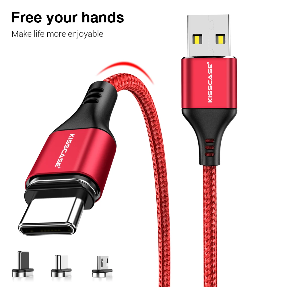 

Free Shipping 1 Sample OK New 3A Type C Fast Charger Cable 2.4A Magnetic USB Charging Cable for iPhone Micro USB