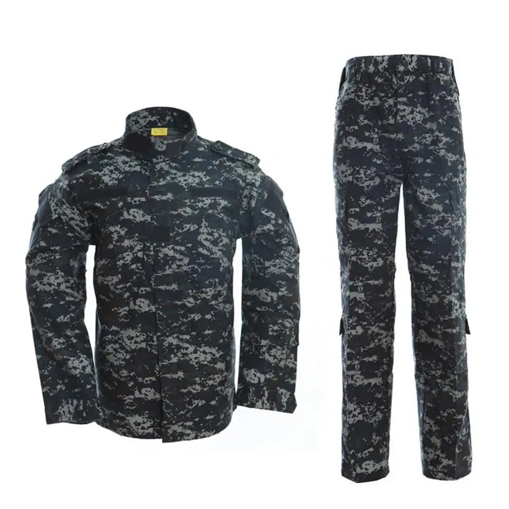 Men Bdu Military Tactical Ocean Camouflage Uniform Pla Blue Navy Army ...