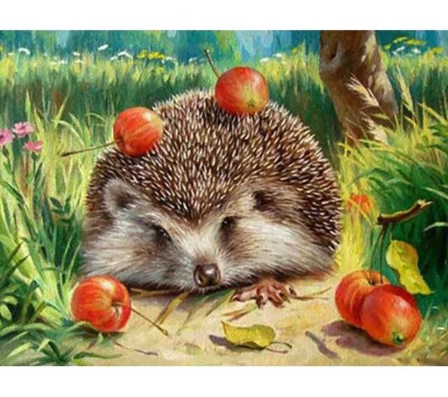 

LS new 5D Diamond Painting kit Hedgehog Diamond Embroidery DIY Cross Stitch kit Home Decor gift