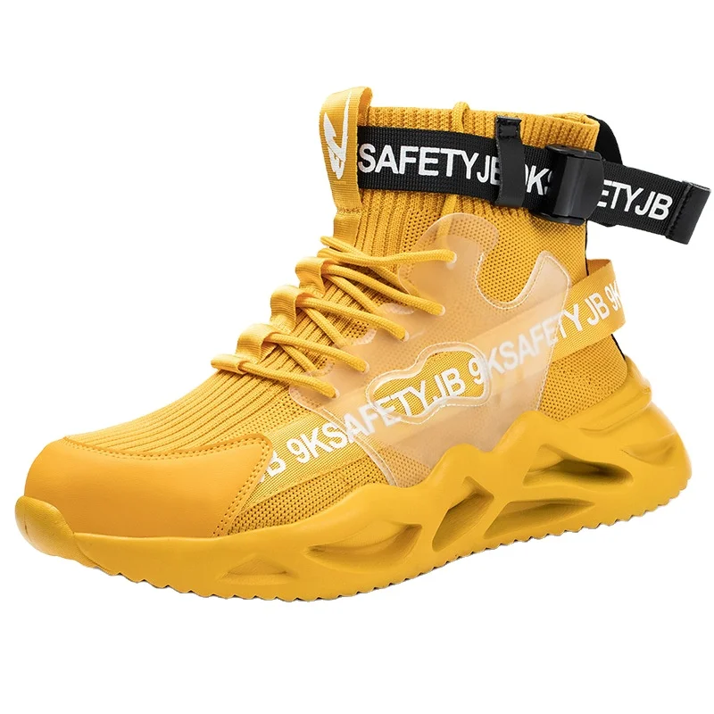 

steel toe puncture proof slip resistance Customized design accept knitted breathable sneaker work shoes safety shoes