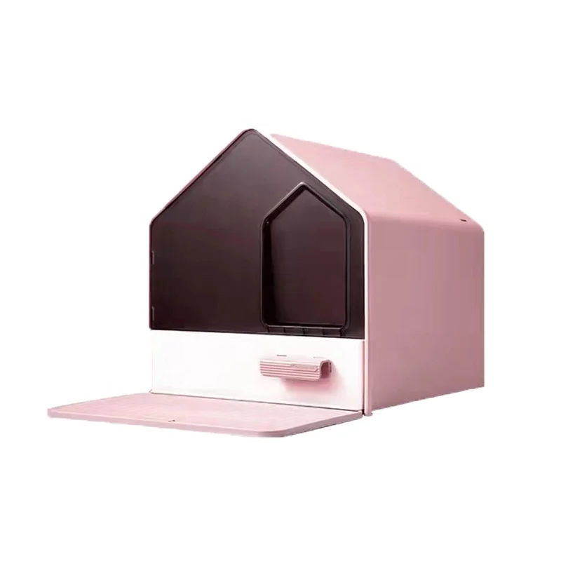 

Luxury Large Cat Litter Box Automatic Self Cleaning Hooded Smart Litter Toilet for Cats