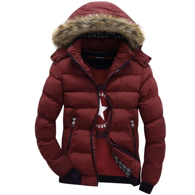 

2020 autumn/winter men's fashion couples padded coat thickened removable hat
