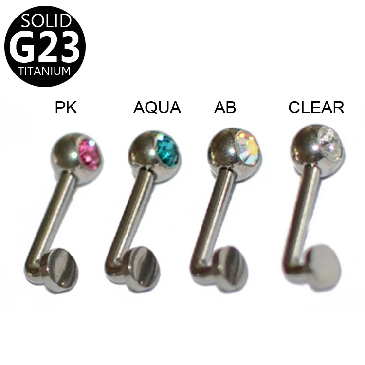 

Hot Selling Jewelry Crystal Solid G23 Titanium Gential Piercing Jewelry