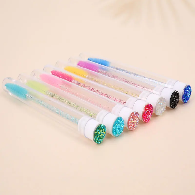 

NEW Eyelash Disposable Eyebrow eyelash Brush Diamond Mascara wand, Customized color accepted