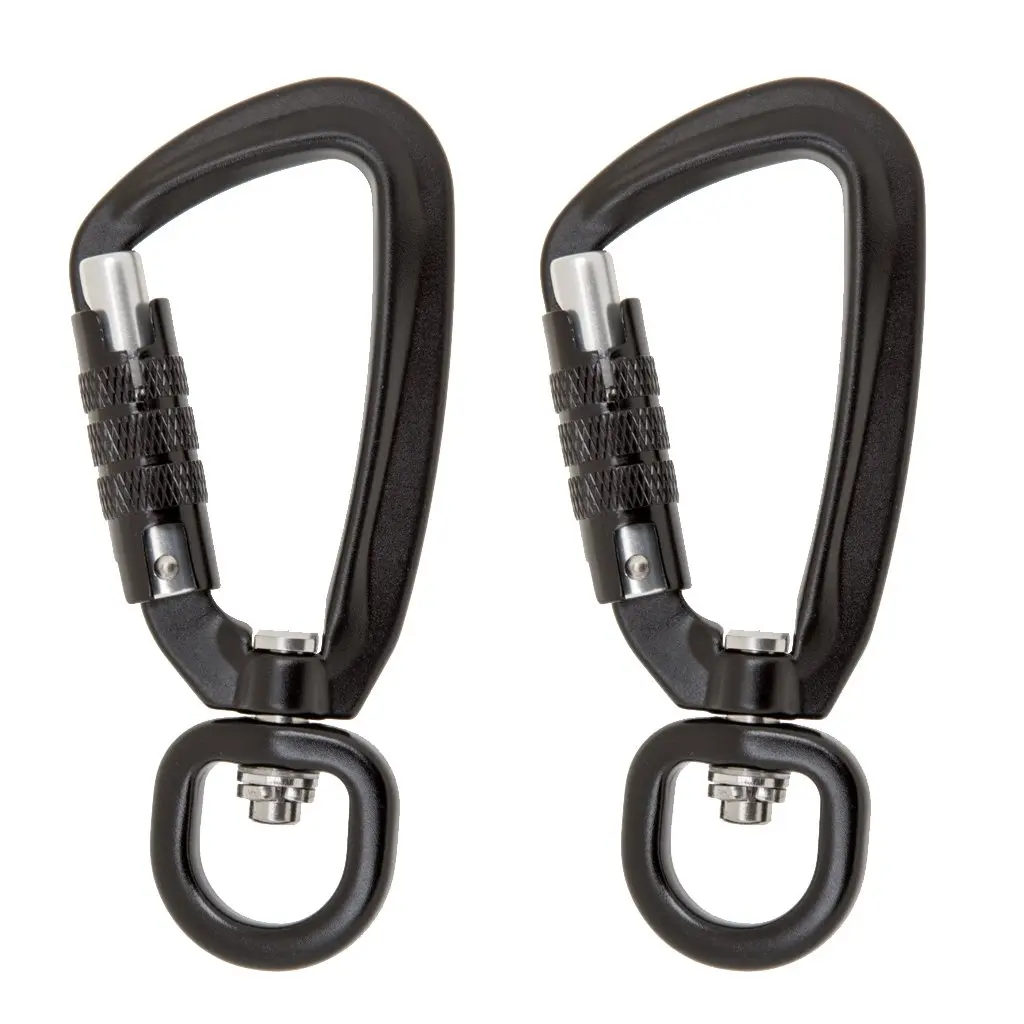 BT-A13301+C Black Classic Aviation Safety Carabiner Clip Breakign Load 4KN for Dog Use Oxdized Dog Leash Swivel Carabiner