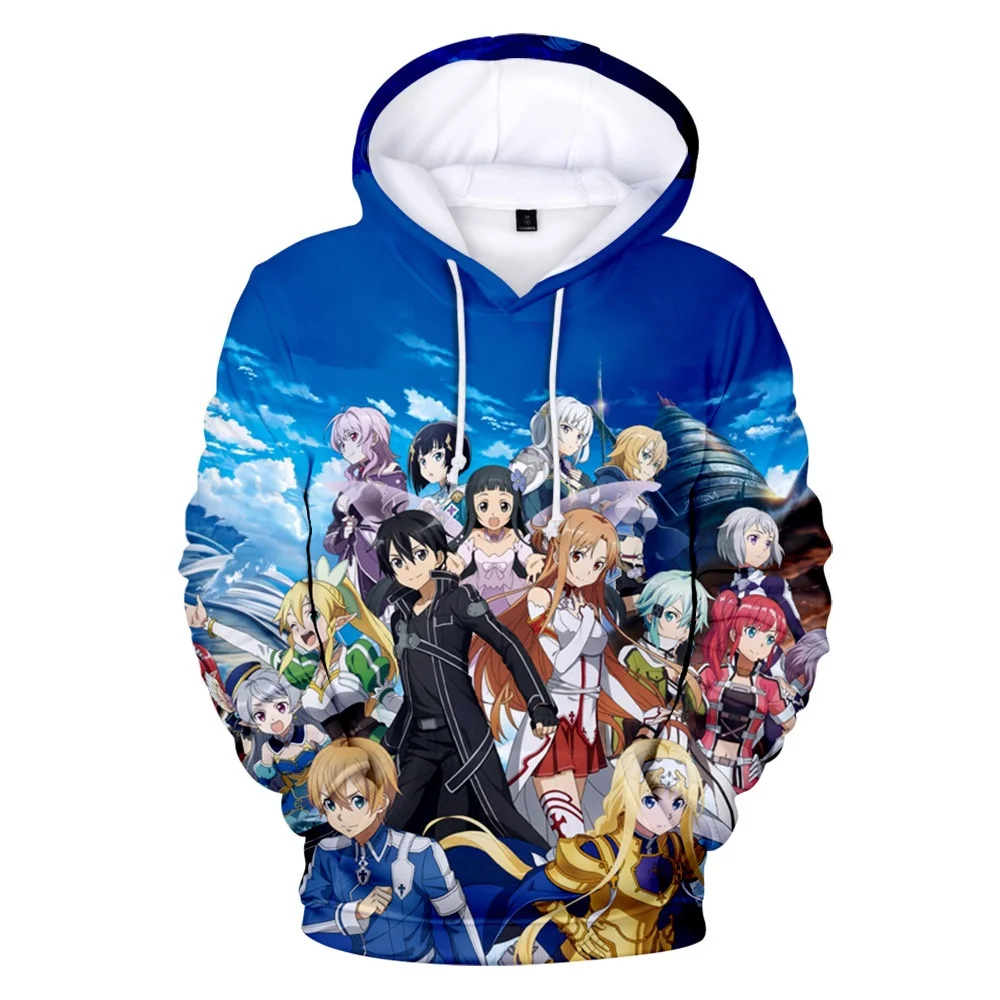 

2021 New designs stock no moq sword art online hoodie wholesale sword art online sweatshirt supplier from China, Csutomized