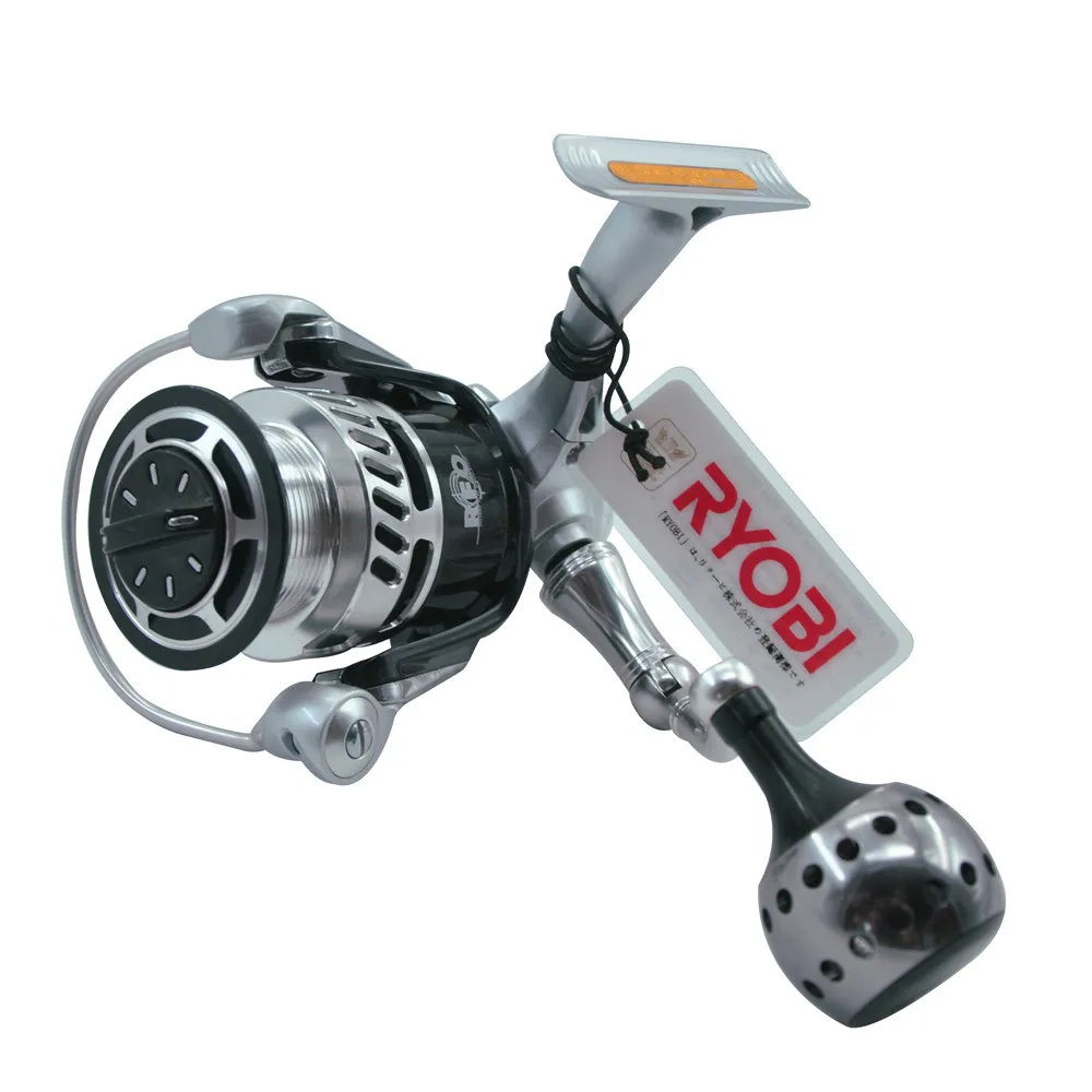 

RYOBI TT Power Aluminum Handle CNC Machine Spinning Reel, Black and silver