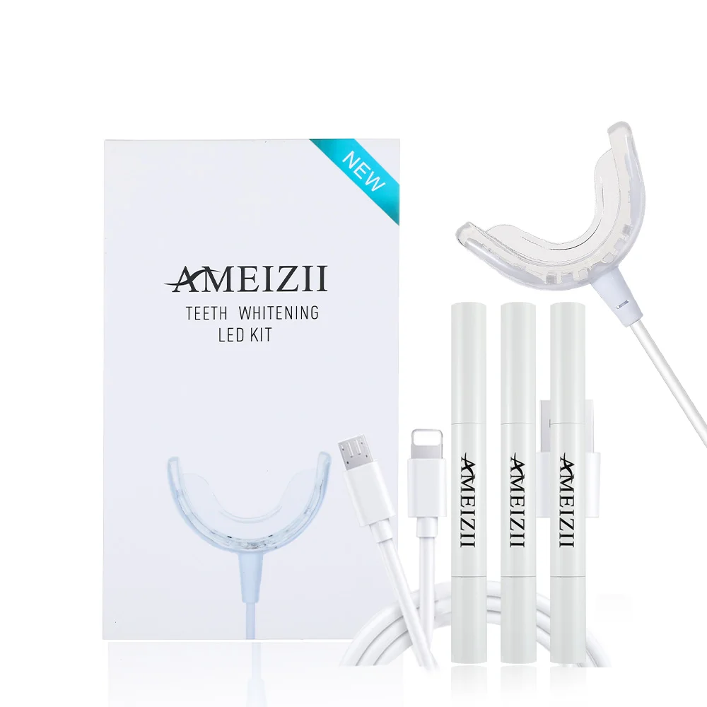 

Custom Logo Teeth Whitening Kits 3 in 1 Wired LED Lamp Tooth Care Blanchisseur De Dent Ultrasonic Portable Dental Bleaching Lamp