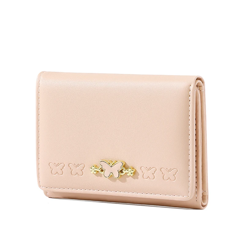 

Cute lady student long wallet three fold large capacity mobile phone documents PU wallet luxury woman wallet