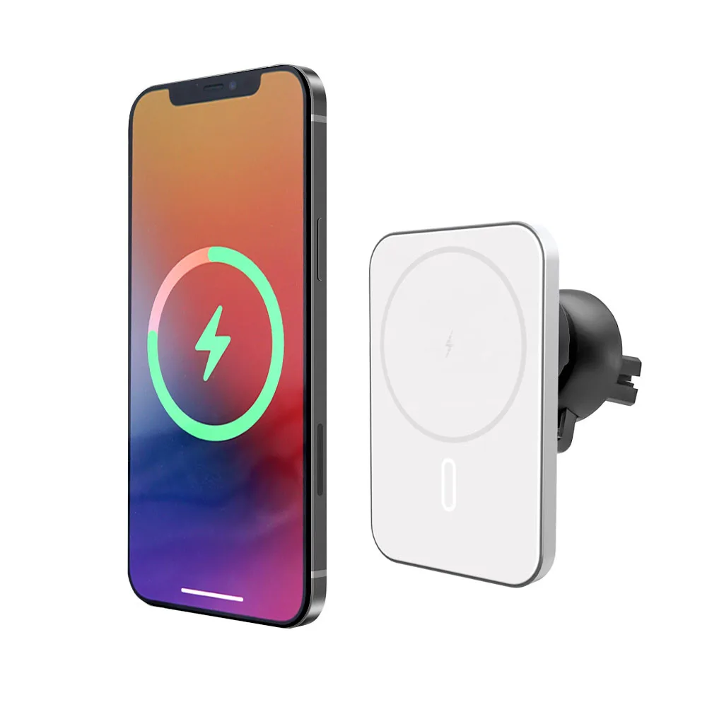 

Fast Magnet Universal 15W/10W/5W Car Wireless Charger Magnetic Qi Wireless Charger Car Holder For Iphone 12, White/black/orange/green