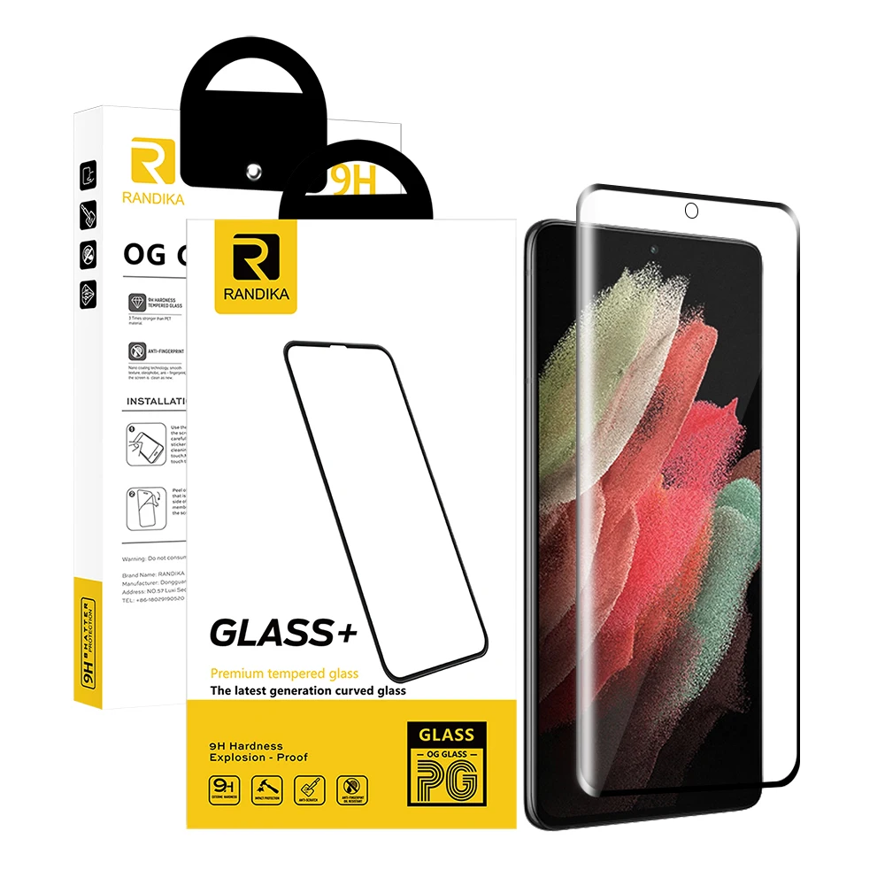 

Transparent 3D Screen Protector Film For Samsung Galaxy S21 Ultra Note 20 Ultra S20 Plus Ultra White Tempered Glass Mobile Phone