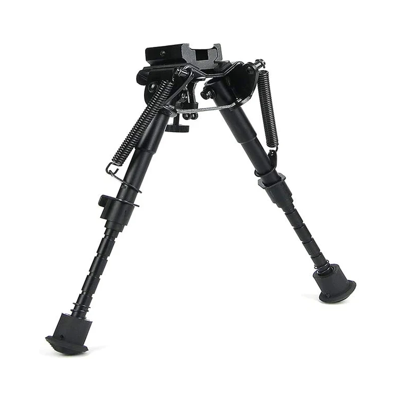 

Hunting Shooting Tactical Tripod 6'' - 9'' Height Adjustable Foldable Tripod with Adapter Riflescope Mount, Black