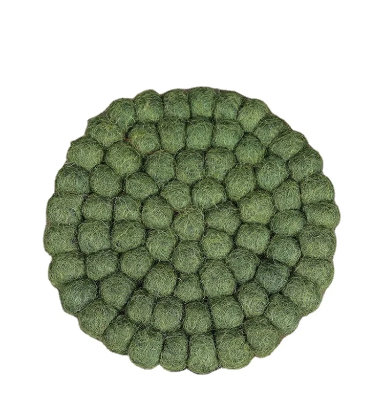 

Wholesale Good Quality Afternoon Tea Heat Resistant Green Drink Tea Cup Mat Coaster Set